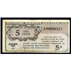 Image 1 : Military Payment Certificate, Series 461, 5 Cents - Replacement Note, First Printing (1946-47).