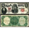 Image 1 : $5, Legal Tender, U.S. Note, Fr.91, 1907, Wood Chopper Note.