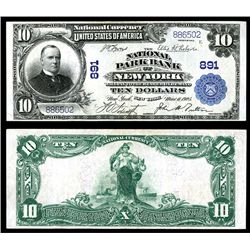 New York, NY, $10 1902 Plain Back, Ch.#891, Fr.#624.