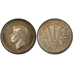1938 Threepence PCGS PR 63