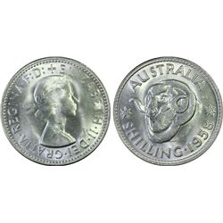 1958 Shilling PCGS MS65