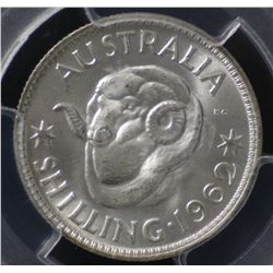 1962 Shilling PCGS MS66