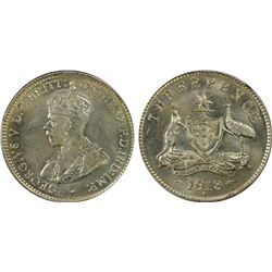 1918 Threepence PCGS MS63