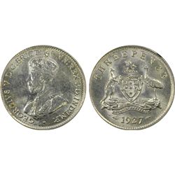 1927 Threepence PCGS  MS 61