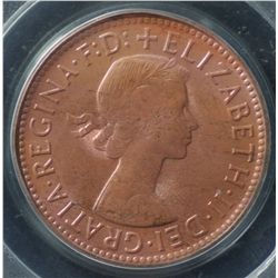 1964 Halfpenny PCGS MS65 RB
