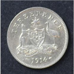 Australia 3 Pence 1914