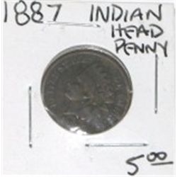 1887 INDIAN HEAD PENNY RED BOOK VALUE IS $5.00+ *NICE EARLY PENNY*!!