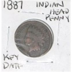 1887 INDIAN HEAD PENNY *RARE KEY DATE EARLY PENNY*!!