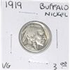 Image 1 : 1919 BUFFALO NICKEL RED BOOK VALUE IS $3.00+ *NICE EARLY VERY GOOD GRADE NICKEL*!!
