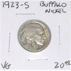 1923-S BUFFALO NICKEL RED BOOK VALUE IS $20.00+ *NICE EARLY VERY GOOD GRADE NICKEL*!!