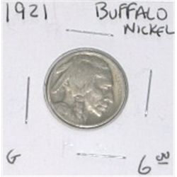 1921 BUFFALO NICKEL RED BOOK VALUE IS $6.00+ *NICE EARLY GOOD GRADE NICKEL*!!