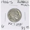Image 1 : 1926-S BUFFALO NICKEL RED BOOK VALUE IS $35.00+ *RARE KEY DATE EARLY GOOD GRADE NICKEL*!!