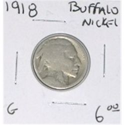 1918 BUFFALO NICKEL RED BOOK VALUE IS $6.00+ *NICE EARLY GOOD GRADE NICKEL*!!