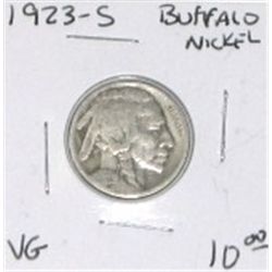 1923-S BUFFALO NICKEL RED BOOK VALUE IS $10.00+ *NICE EARLY VERY GOOD GRADE NICKEL*!!