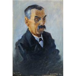 Kubista Bohumil, Portrait of stepfather F. Stejskal