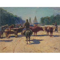 Kuba Ludvik, On market with cattle