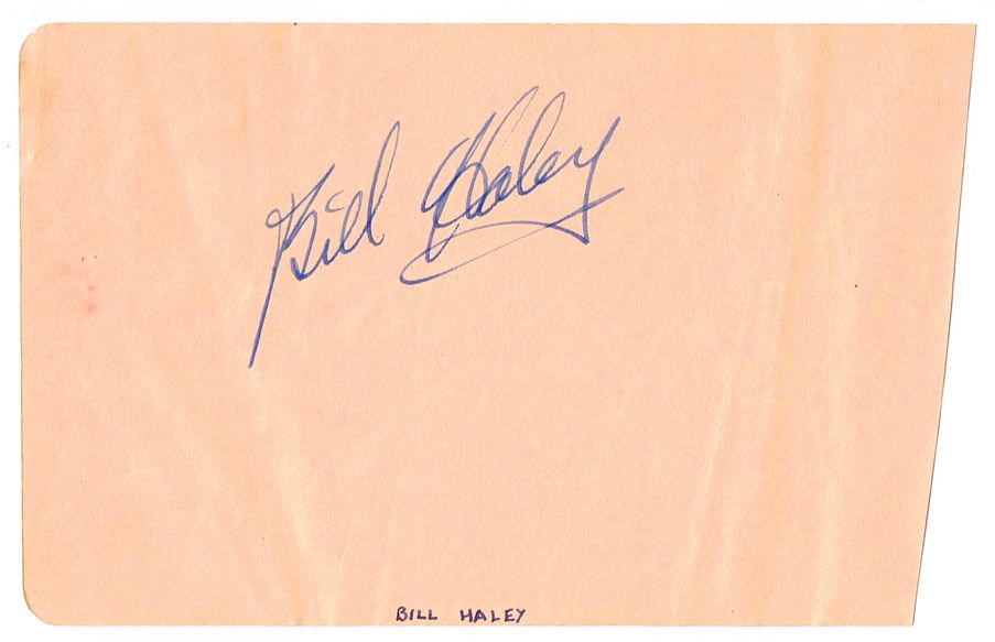 Bill Haley Autograph on paper