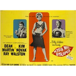 Dean Martin: Kiss Me, Stupid United Artists 1964 promotional poster