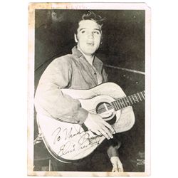 Elvis Presley: Early signed photograph