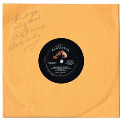 Elvis Presley: Autographed 'Jailhouse Rock' vinyl record