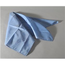 Elvis Presley: Light blue signature concert scarf