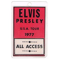 Elvis Presley: 1977 USA concert tour 'All Access' pass and ticket