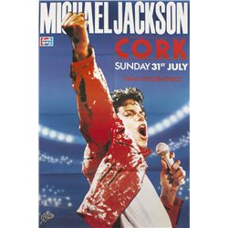 Michael Jackson: Cork concert large sheet advertisement poster 31 July 1988