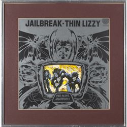 Thin Lizzy: 'Jailbreak' autographed album sleeve, 1976