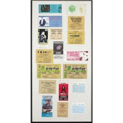 Irish concert tickets collection including Michael Jackson, David Bowie, Eric Clapton etc.