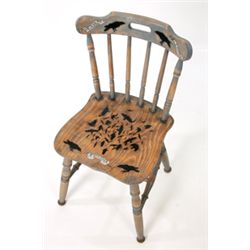 Autographed and decorated chair: Nick Seymour, Crowded House