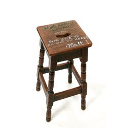 Autographed and decorated chair: Matt Molloy