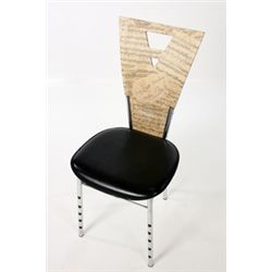 Autographed and decorated chair: Paddy Cole - Artwork by Maria Nolan