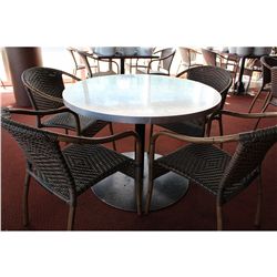 ROUND SILVER RESTAURANT TABLE