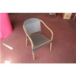 BROWN RATTAN RESTAURANT CHAIR