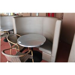 BROWN CURVED BOOTH SEAT