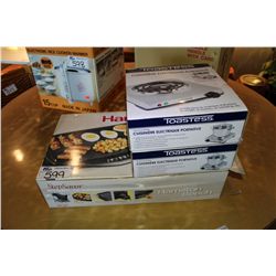 2 ELECTRIC BURNERS AND GRILL