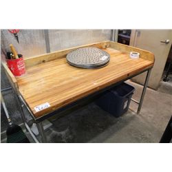 WOOD TOP BAKERS TABLE
