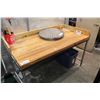 Image 1 : WOOD TOP BAKERS TABLE