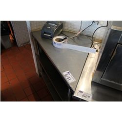 STAINLESS STEEL CORNER TABLE