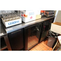 TRUE 59" 2 DOOR GLASS BAR COOLER