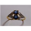 Diamond 0.18 Ctw,B.Sapphire 0.77 Ctw in 2.19g 18kt Yellow Gold