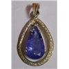 Tanzanite,CZ 5.660g Pendant Sterling Silver