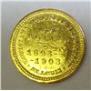 Image 2 : 1903   L A PURCHASE JEFFERSON $1 gold XF est  $490-$500