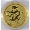 Image 1 : 2012 AUSTRALIAN YEAR OF THE DRAGON 1/10 OUNCE .999 GOLD COIN