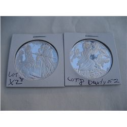 (2) Pure .999 Silver Round Commemorative