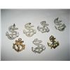 Image 2 : (Lot of 7) Anchor insignia shoulder board (3 with missing clips)l "