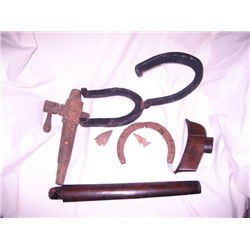 Primitives Horse Shoes, Arrow heads & Wooden Spout