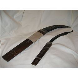 Exotic Hunting Knifes Inlay Silver Colored Designed Blade