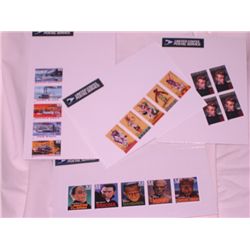 Stamps Lot Jesse James, Vintage Monster Movies, Indians 1 & 2 Cent Stamps