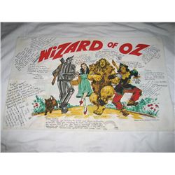Vintage “WIZARD OF OZ AUTOGRAPH PILLOW CASE” ONE OF A KIND